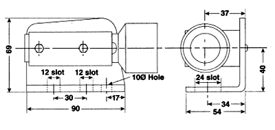 Type 9000 SR2 Remote Lens - 2 x 15 FOV with SLB-A "L" Mounting Bracket